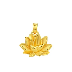 Anhänger | Filigrane Ketten | Hey Happiness Lotus Anhänger Halskette für Ausdauer aus Sterlingsilber