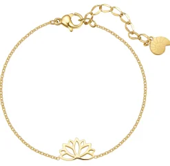 Charm Armbänder | Hey Happiness Lotus Armband in farbe Gold