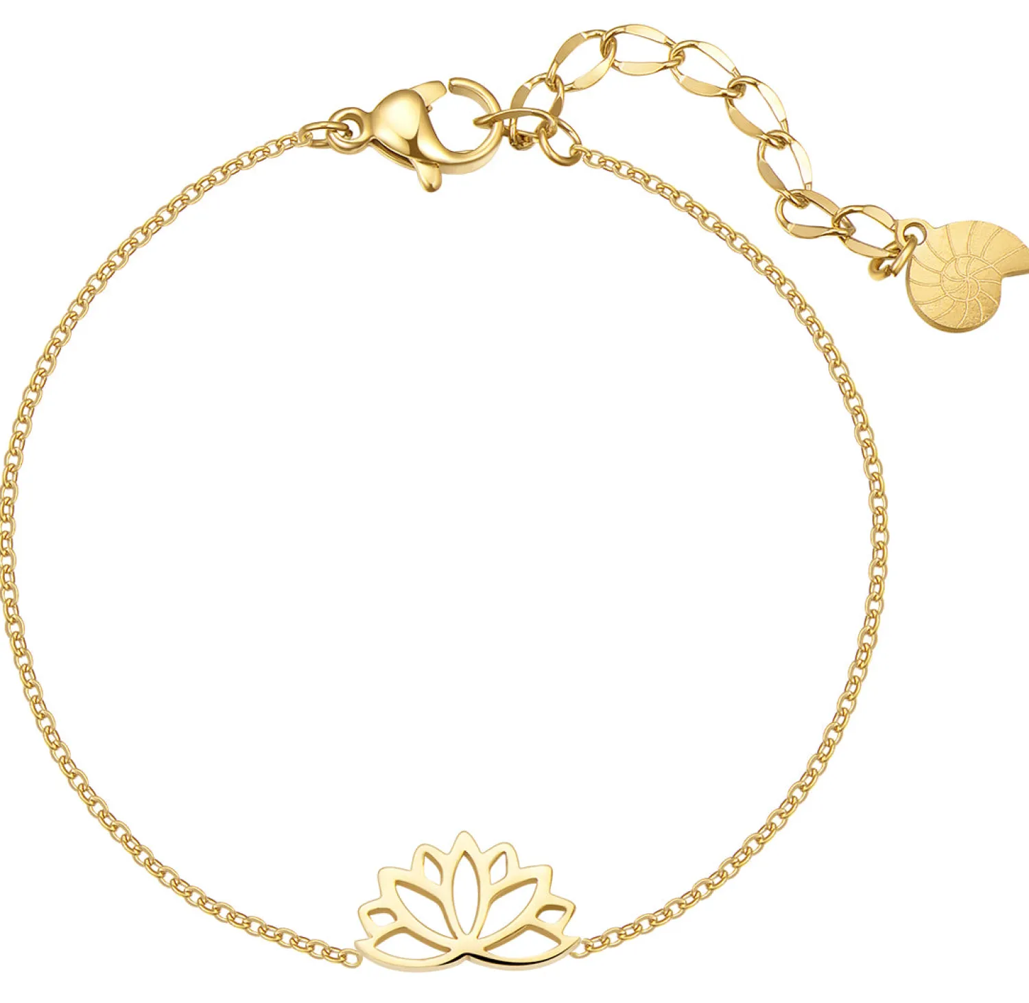 Charm Armbänder | Hey Happiness Lotus Armband in farbe Gold