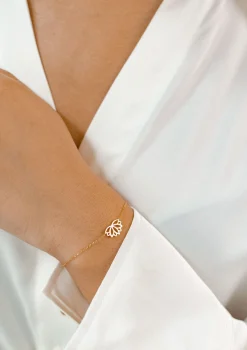 Charm Armbänder | Hey Happiness Lotus Armband in farbe Gold