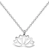 Filigrane Ketten | Hey Happiness Lotus Kette Silberfarbe Silver