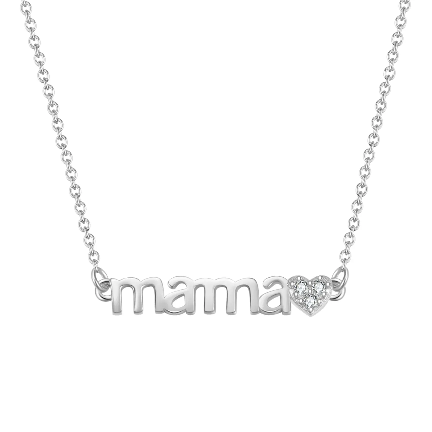 Filigrane Ketten | Hey Happiness Love Mama Halskette aus Sterlingsilber