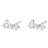 Ohrstecker | Hey Happiness Love Script Ohrstecker aus Sterlingsilber in Gold Silver