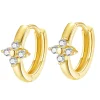 Huggie Ohrringe | Hey Happiness Luck Huggie Creolen Ohrringe 14K Gold