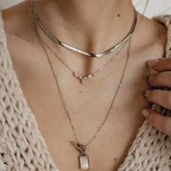 Statement Ketten | Hey Happiness Massive Schlangenkette in Silber Silver