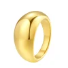 Auffällige Ringe | Hey Happiness Massiver Kuppelring aus Edelstahl Gold