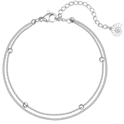 Ketten Armbänder | Hey Happiness Mehrreihiges Armband Kügelchen Silber Silver