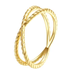 Schlichte Ringe | Hey Happiness Meridian Ring Sterlingsilber in Gold