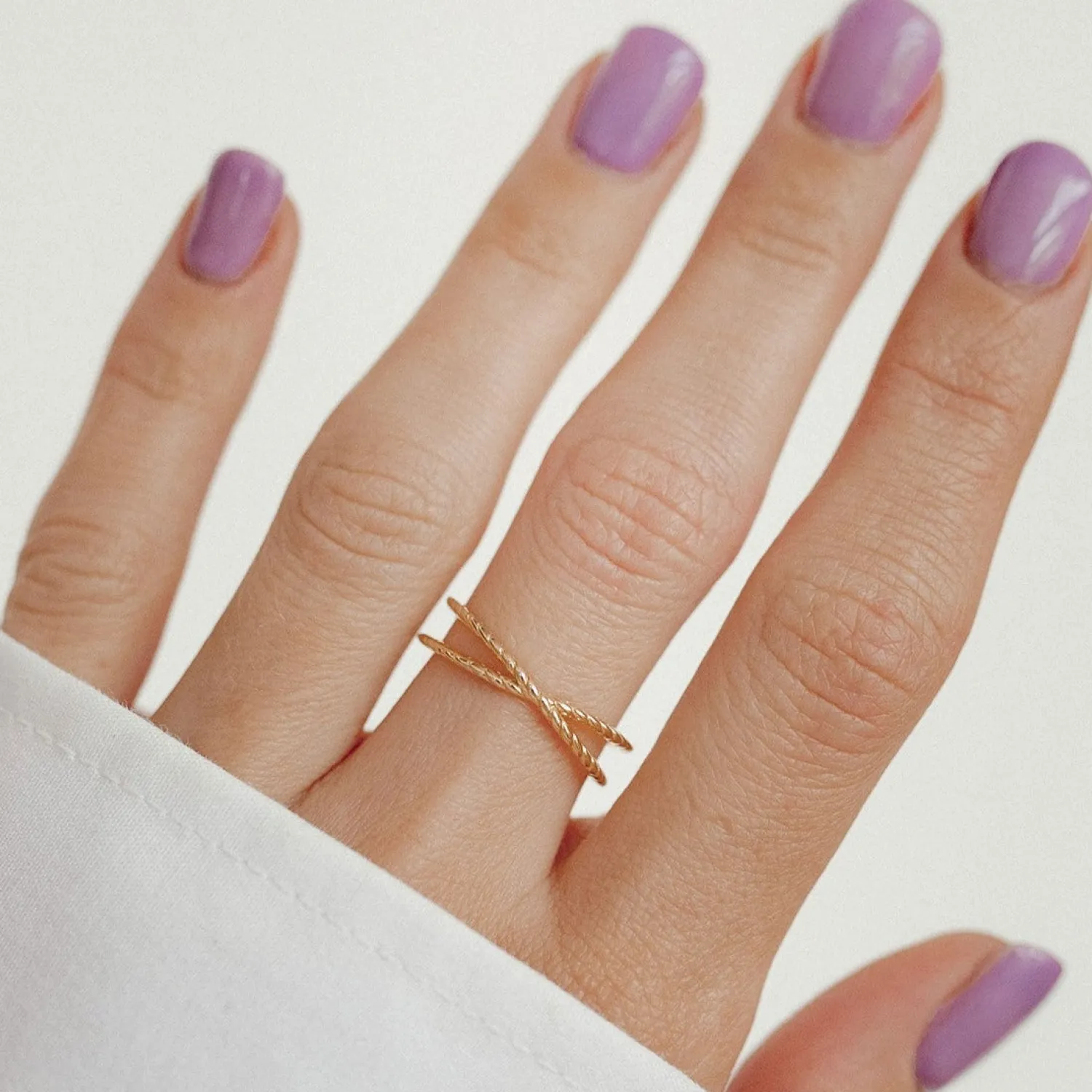 Schlichte Ringe | Hey Happiness Meridian Ring Sterlingsilber in Gold