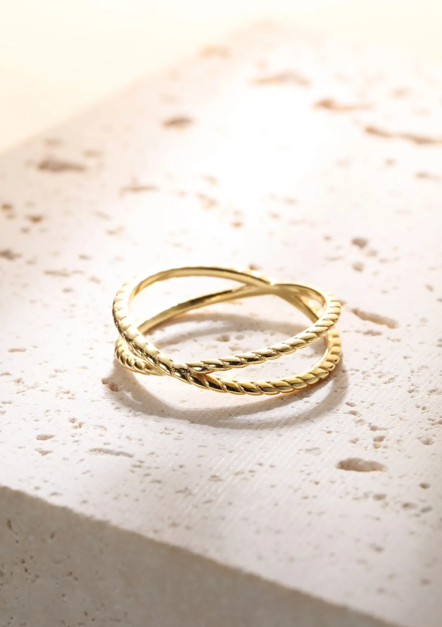 Schlichte Ringe | Hey Happiness Meridian Ring Sterlingsilber in Gold