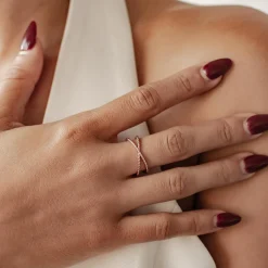 Schlichte Ringe | Hey Happiness Meridian Ring Sterlingsilber in Gold