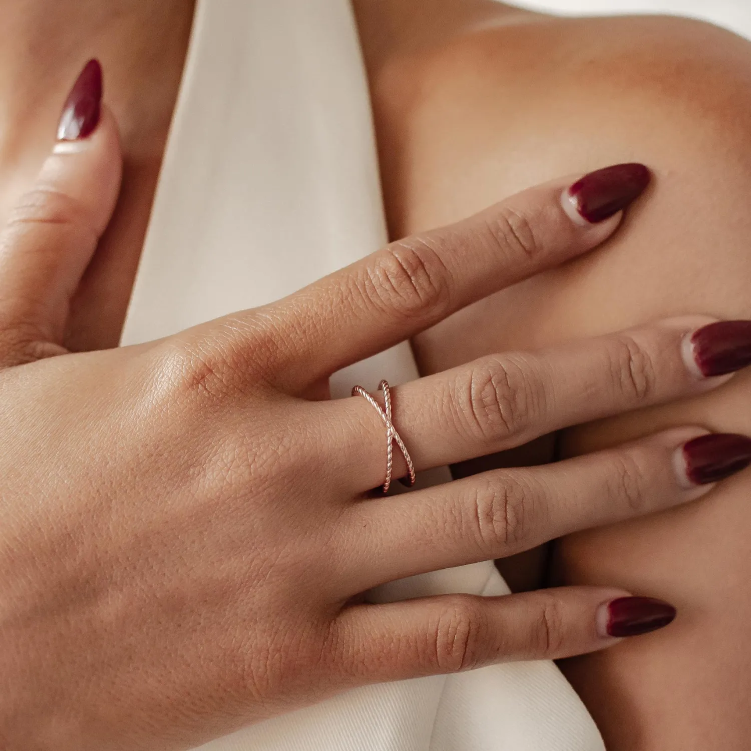 Schlichte Ringe | Hey Happiness Meridian Ring Sterlingsilber in Gold