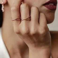 Schlichte Ringe | Hey Happiness Meridian Ring Sterlingsilber in Gold