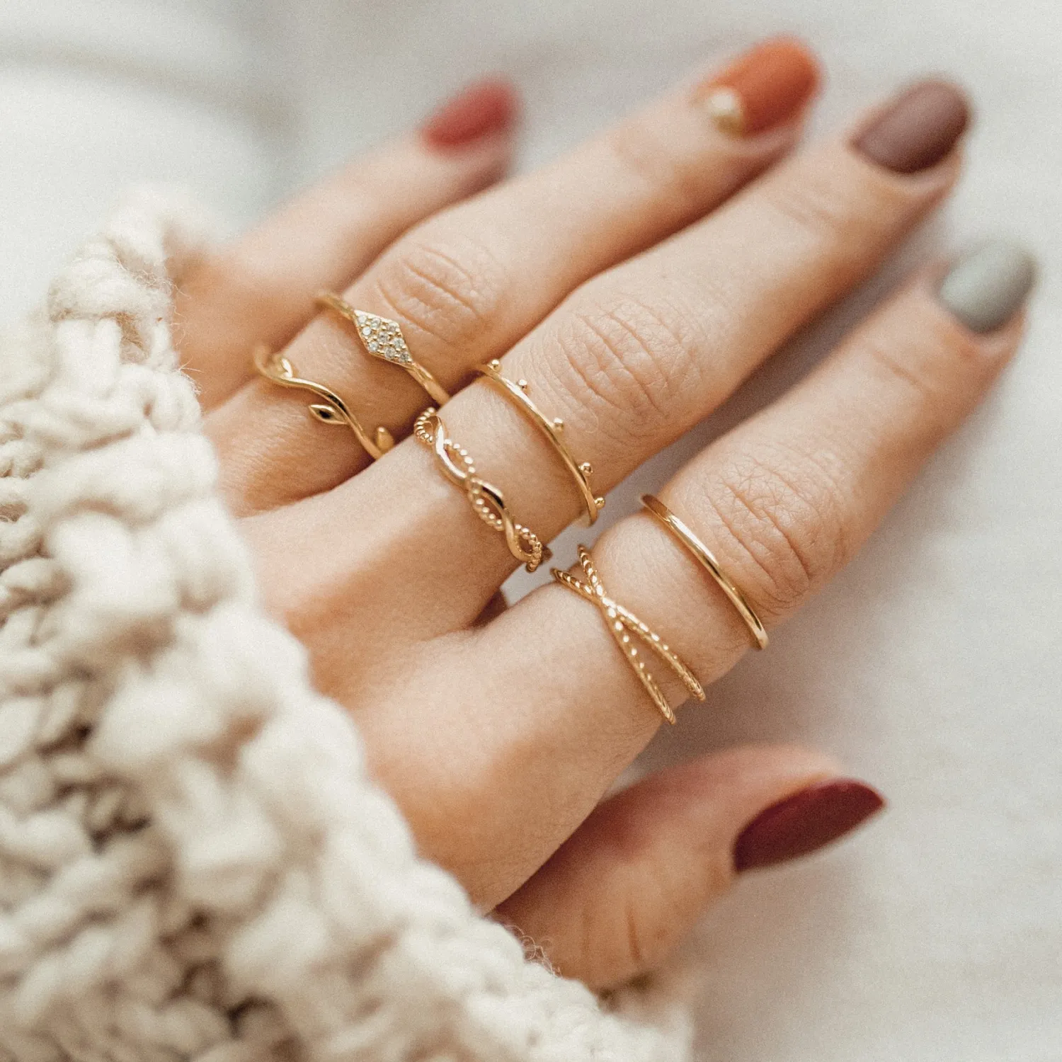 Schlichte Ringe | Hey Happiness Meridian Ring Sterlingsilber in Gold