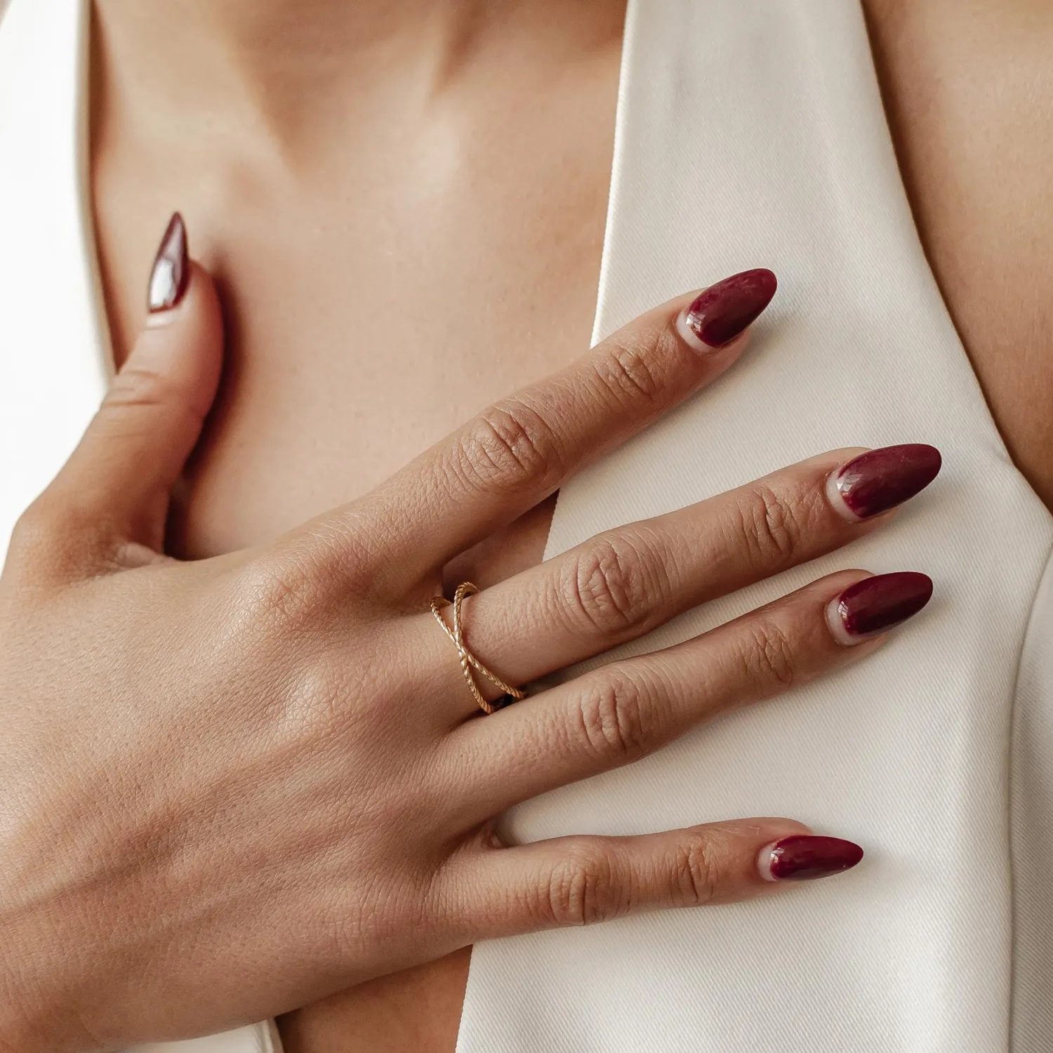 Schlichte Ringe | Hey Happiness Meridian Ring Sterlingsilber in Gold