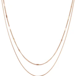 Filigrane Ketten | Hey Happiness Mix von Kabelkette und Kugelkette in Rosegold Rose Gold