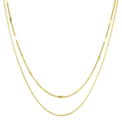 Filigrane Ketten | Hey Happiness Mix von Kabelkette und Kugelkette in Gold