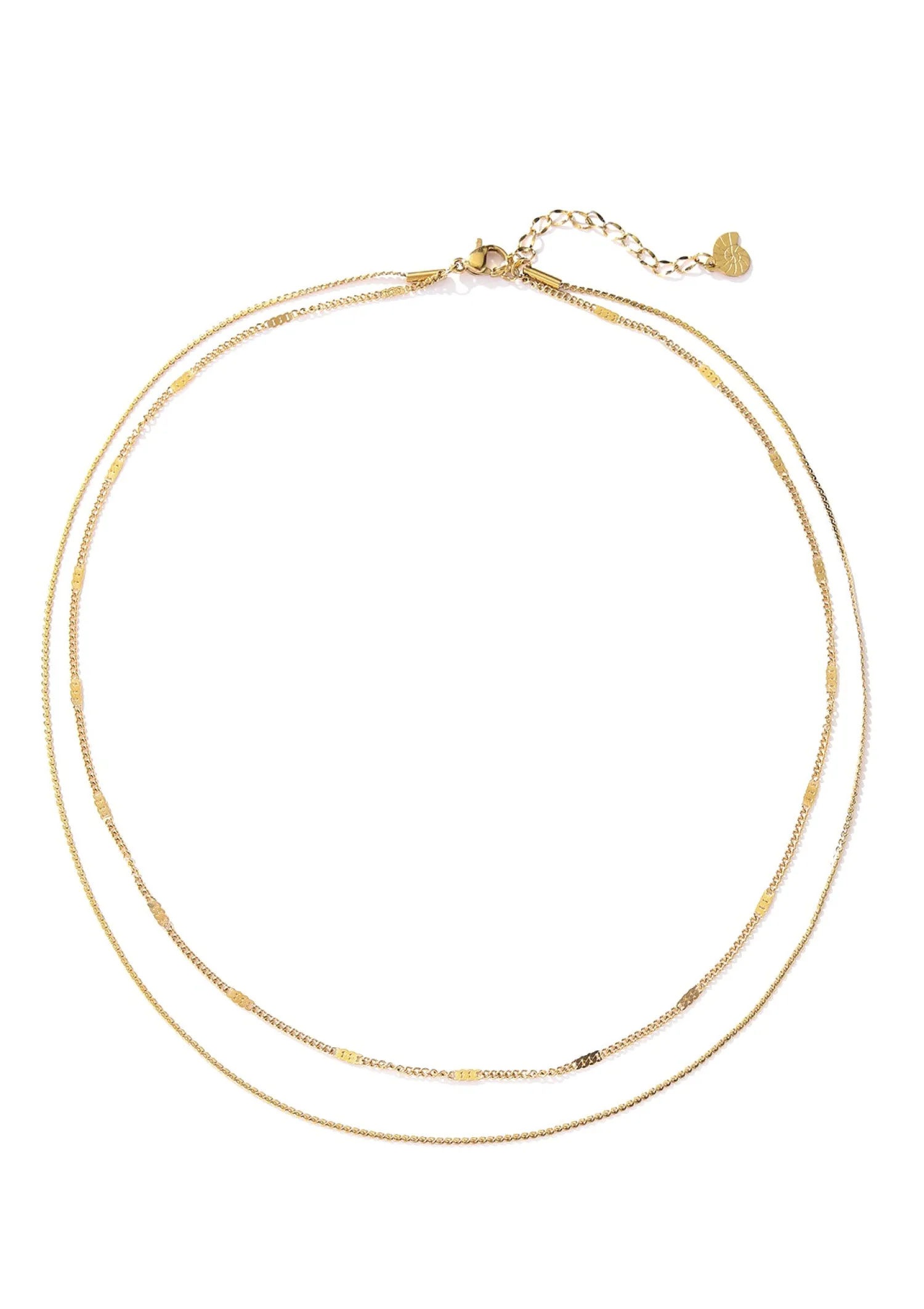 Filigrane Ketten | Hey Happiness Mix von Kabelkette und Kugelkette in Gold