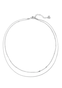 Filigrane Ketten | Hey Happiness Mix von Kabelkette und Kugelkette in Silber Silver