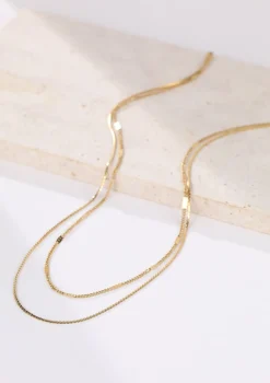 Filigrane Ketten | Hey Happiness Mix von Kabelkette und Kugelkette in Gold