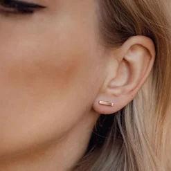 Ohrstecker | Hey Happiness Modische Linie Bar Ohrringe in Roségold Rose Gold