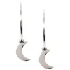 Creolen | Hey Happiness Mond Creolen in Silberfarbe Silver
