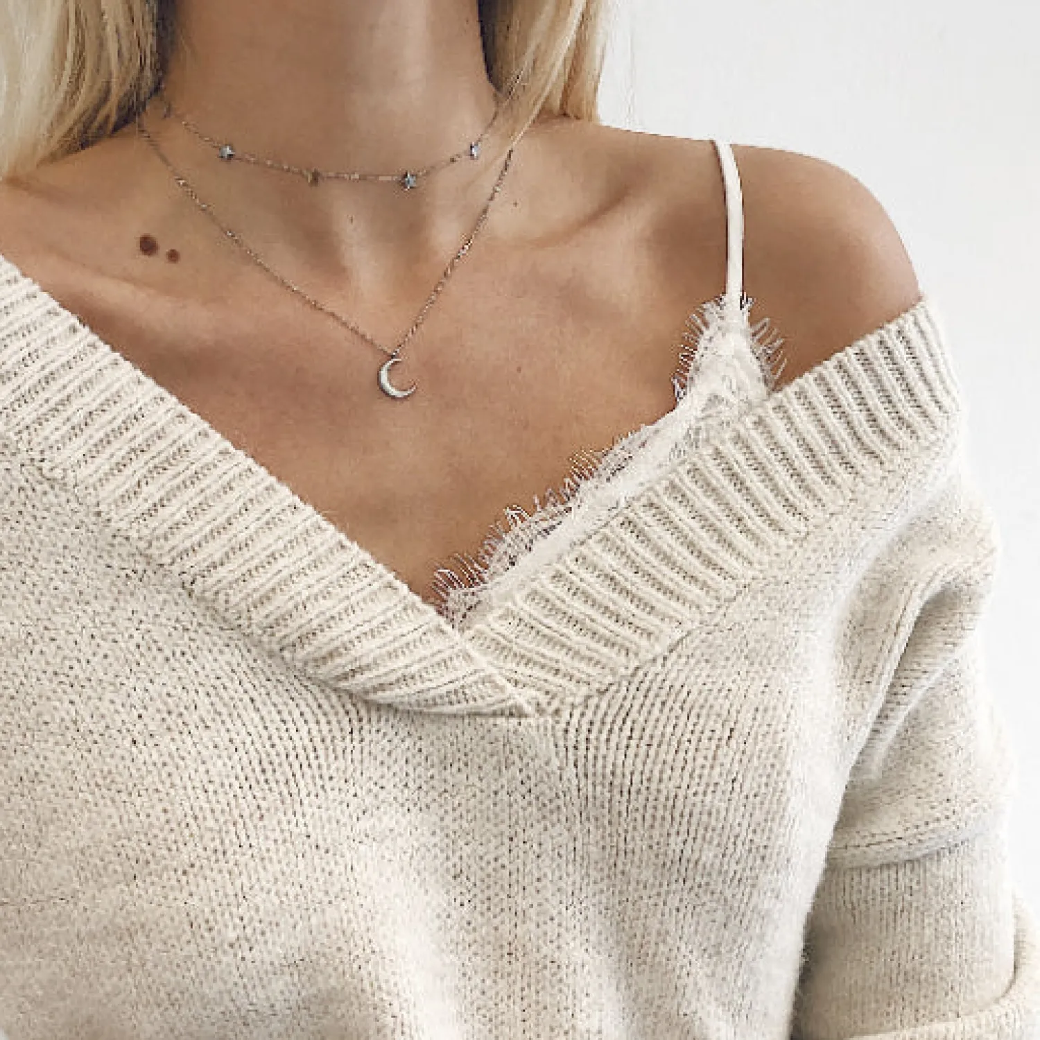 Necklace Sets | Hey Happiness Mond und Stern Schmuckset Ketten in Silberfarbe Silver