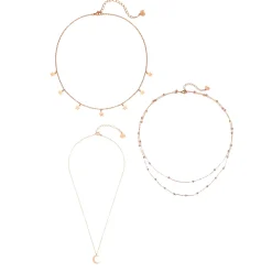 Necklace Sets | Hey Happiness Multilayer Ketten Set Rosegold Rose Gold