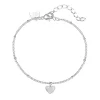 Charm Armbänder | Hey Happiness Muschelschale Herz Armband in Silberfarbe Silver