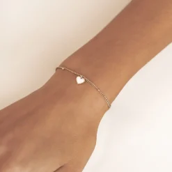 Charm Armbänder | Hey Happiness Muschelschale Herz Armband in farbe Gold