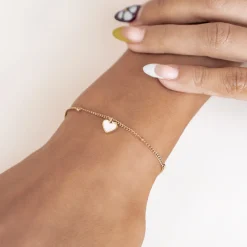 Charm Armbänder | Hey Happiness Muschelschale Herz Armband in farbe Gold
