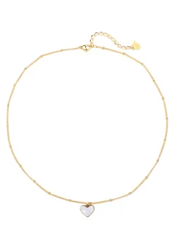Filigrane Ketten | Hey Happiness Muschelschale Herz Kette in farbe Gold