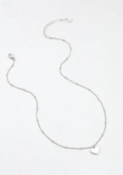 Filigrane Ketten | Hey Happiness Muschelschale Herz Kette in Silberfarbe Silver