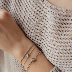 Filigrane Ketten | Hey Happiness Muschelschale Herz Kette in Silberfarbe Silver