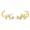 Ohrstecker | Hey Happiness Nachthimmel Ohrstecker aus Sterlingsilber in Gold