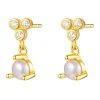 Ohrstecker | Perlenohrringe | Hey Happiness Nest Perlenohrstecker Sterlingsilber Gold
