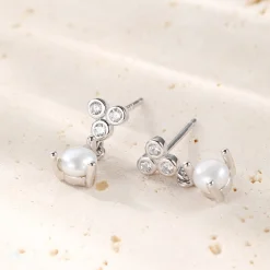 Ohrstecker | Perlenohrringe | Hey Happiness Nest Perlenohrstecker Sterlingsilber Silver