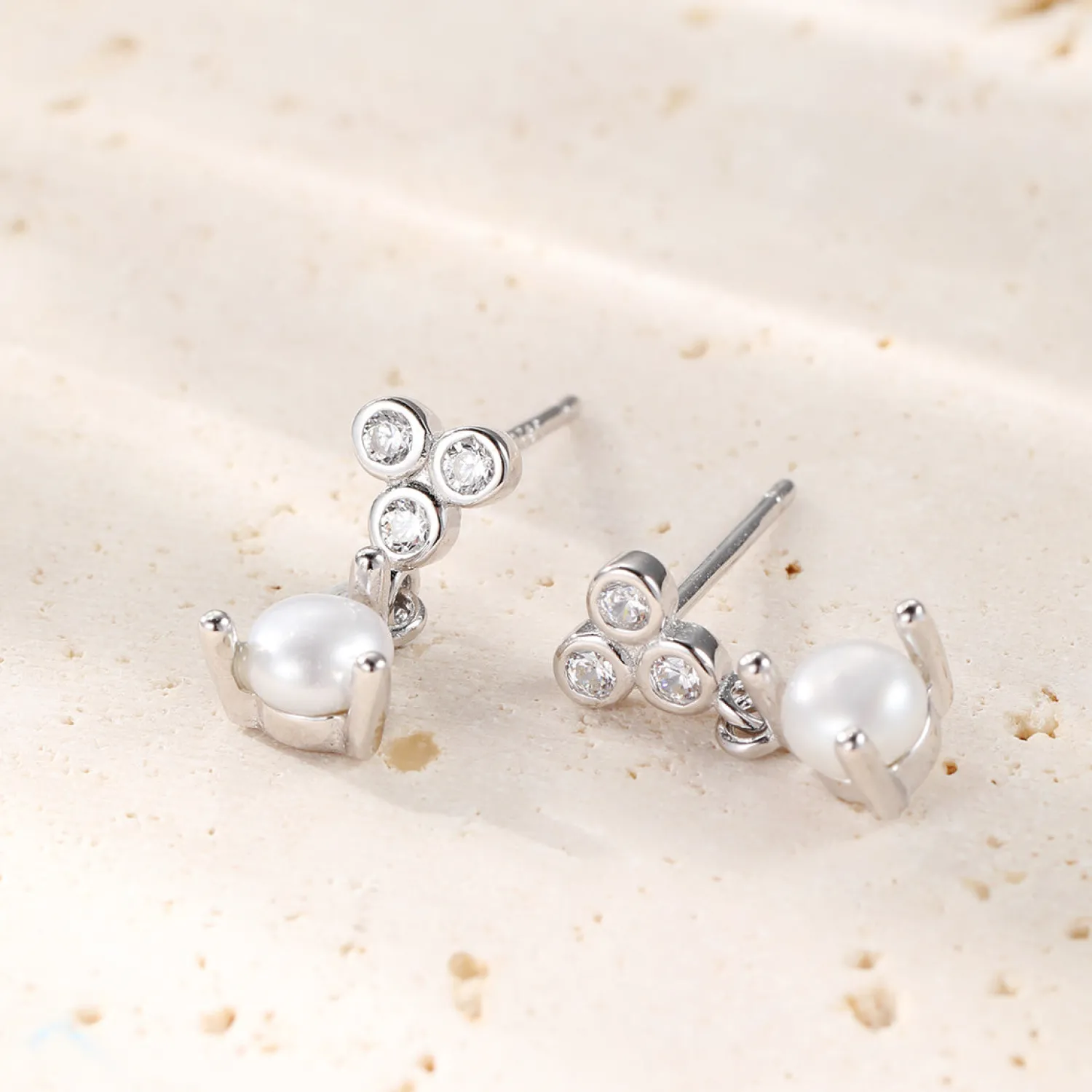 Ohrstecker | Perlenohrringe | Hey Happiness Nest Perlenohrstecker Sterlingsilber Silver