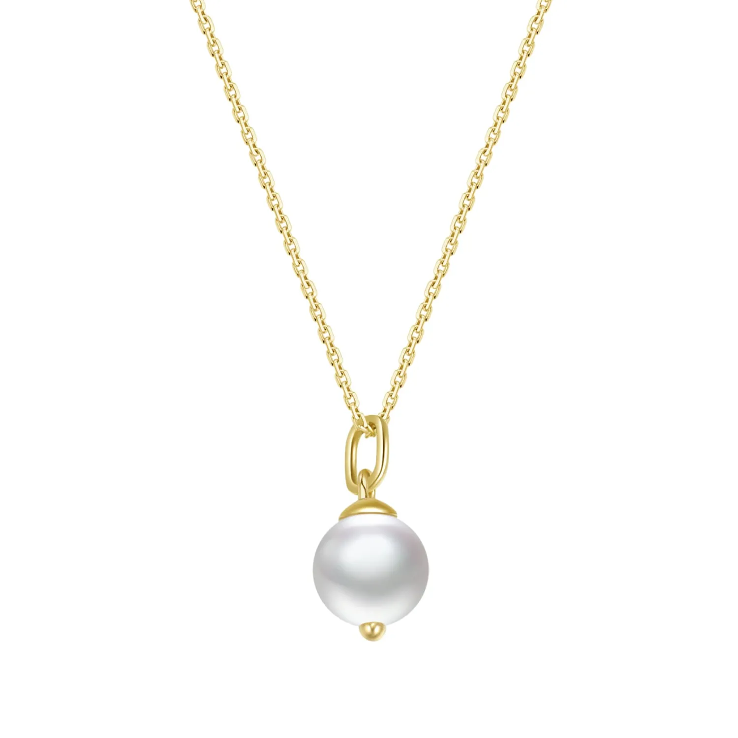 Filigrane Ketten | Hey Happiness New Beginnings Perlenanhänger Halskette 14K Gold