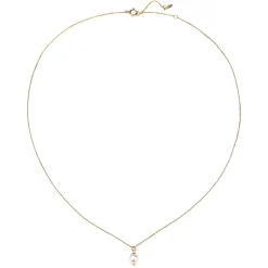 Filigrane Ketten | Hey Happiness New Beginnings Perlenanhänger Halskette 14K Gold