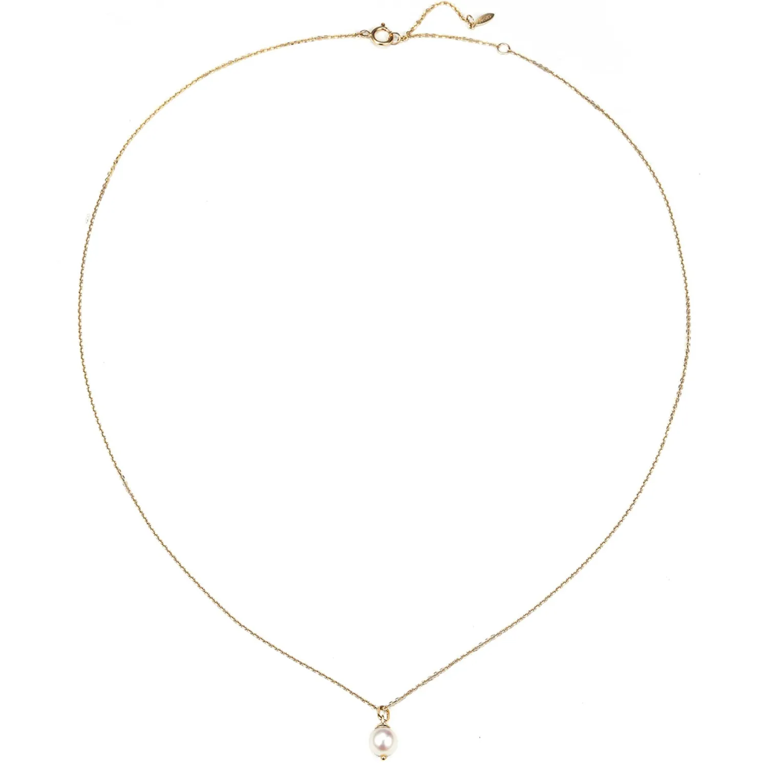 Filigrane Ketten | Hey Happiness New Beginnings Perlenanhänger Halskette 14K Gold
