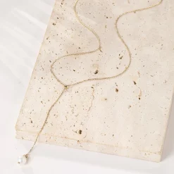 Lariat Necklaces | Filigrane Ketten | Hey Happiness New Beginnings Perlenkette 585 Gold