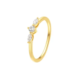 Schlichte Ringe | Hey Happiness Nexus Schmaler Ring Sterlingsilber in Gold