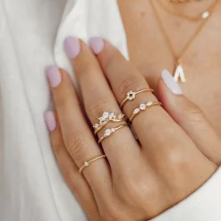 Schlichte Ringe | Hey Happiness Nexus Schmaler Ring Sterlingsilber in Gold