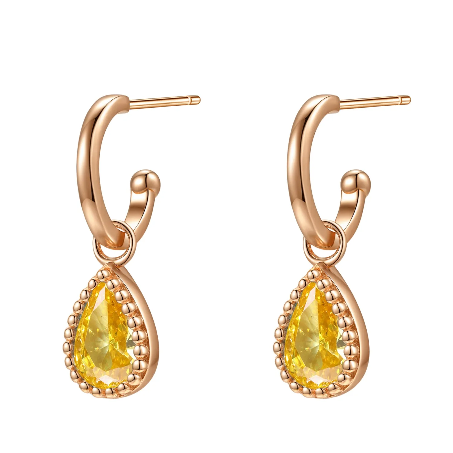 Creolen | Hey Happiness November Topas Geburtsstein Creolen Sterlingsilber