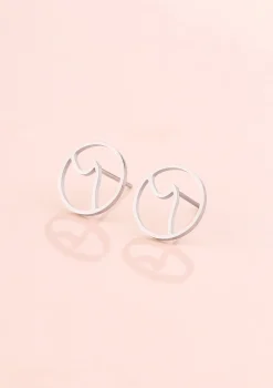 Ohrstecker | Hey Happiness Offen Kreis Ohrstecker Welle in Silberfarbe Silver