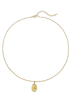 Filigrane Ketten | Hey Happiness Oval Gänseblümchen Kette Sterlingsilber in Gold