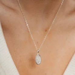 Filigrane Ketten | Hey Happiness Oval Rose Anhänger Kette Sterlingsilber Silver