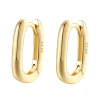 Huggie Ohrringe | Creolen | Hey Happiness Ovale Huggies Creolen Sterlingsilber in Gold