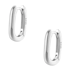 Huggie Ohrringe | Creolen | Hey Happiness Ovale Huggies Creolen Sterlingsilber in Gold